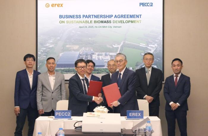PECC2 VÀ EREX KÝ KẾT THỎA THUẬN HỢP TÁC PHÁT TRIỂN NĂNG LƯỢNG SINH KHỐI BỀN VỮNG